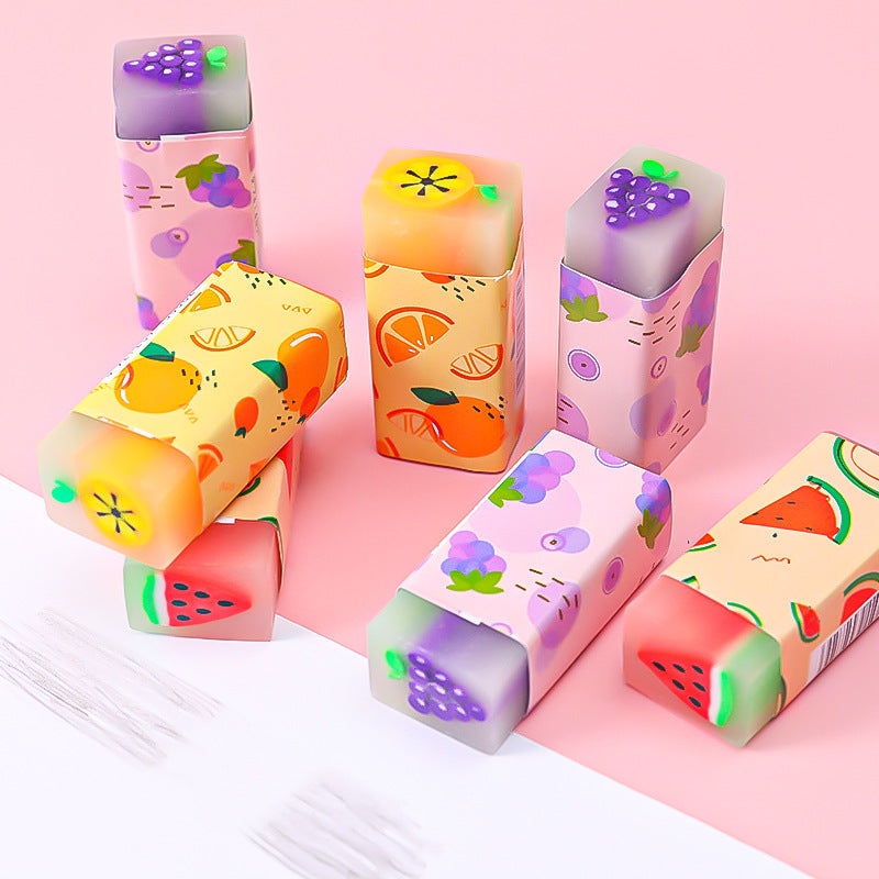 Borrador de frutas creativas de PVC al por mayor
